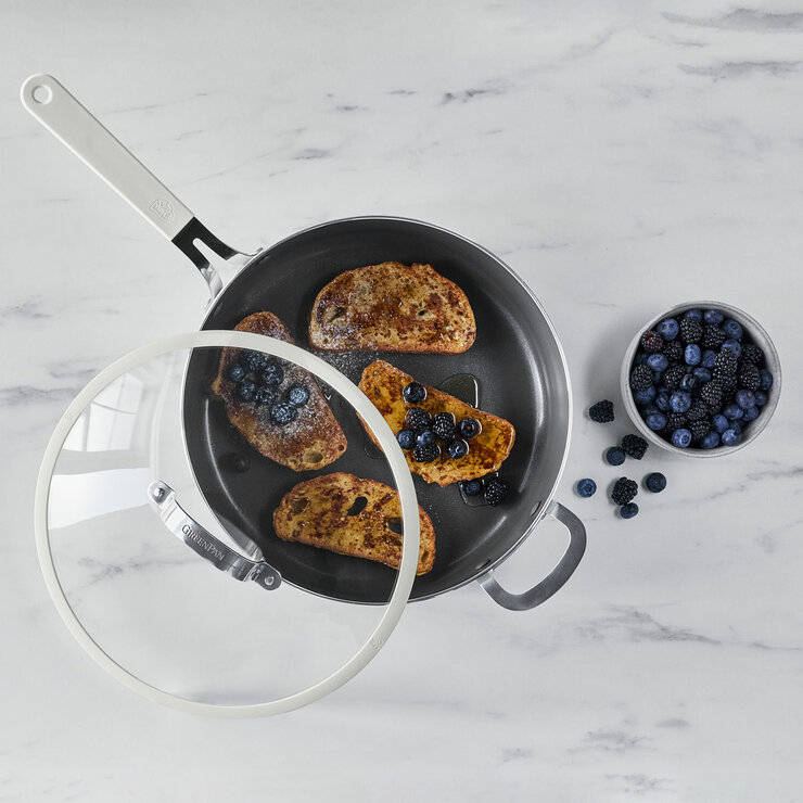 GreenPan Saute Pan, with Lid 30cm in White