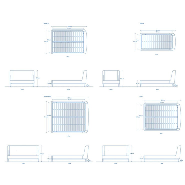 Swyft Bed 02 Charcoal Grey Velvet Bed Frame, Double Swyft Bed 02 Charcoal Grey Velvet Bed Frame, Double