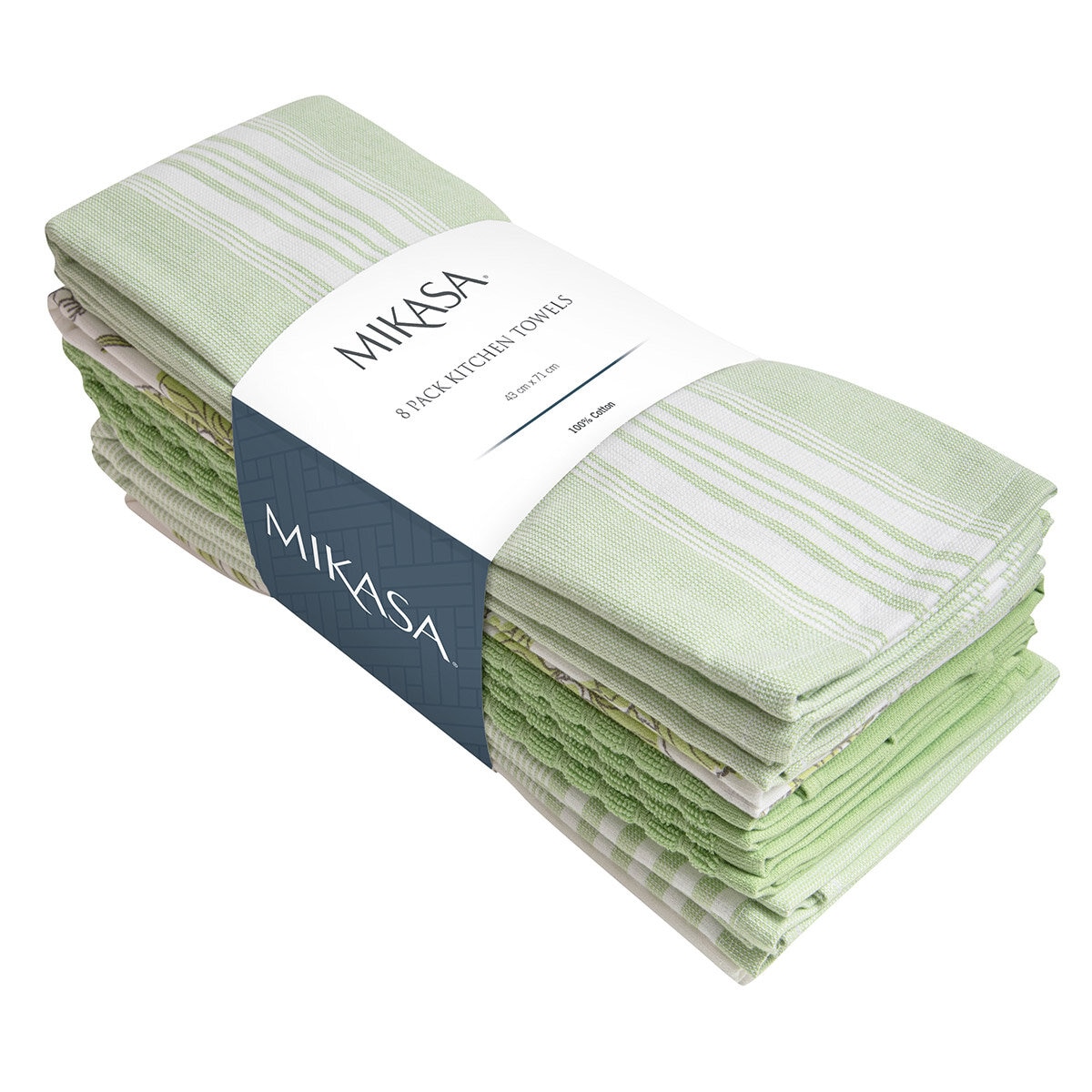 Mikasa Green Kitchen Towels, 8 Pack Mikasa Green Kitchen Towels, 8 Pack
