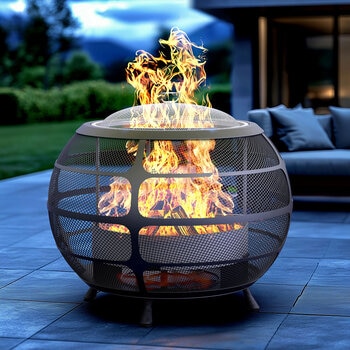 Northwest Sourcing Sphere Wood Burning Fire Pit + Cover