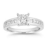 1.50ctw Princess Cut Diamond Ring, Platinum