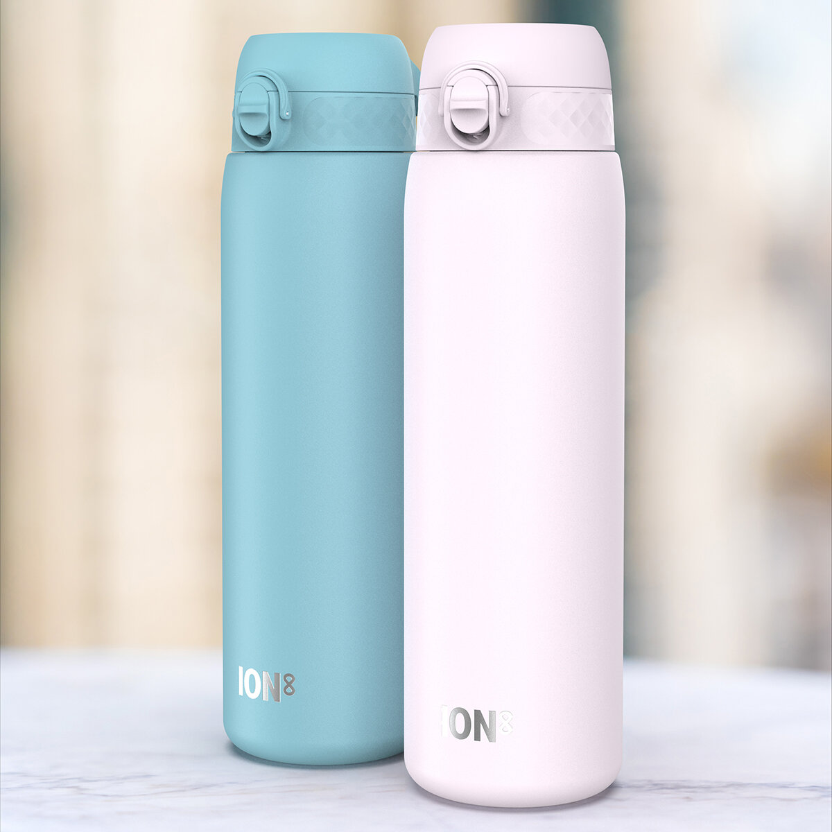 Ion8 Stainless Steel 1.2L Water Bottle, 2 Pack