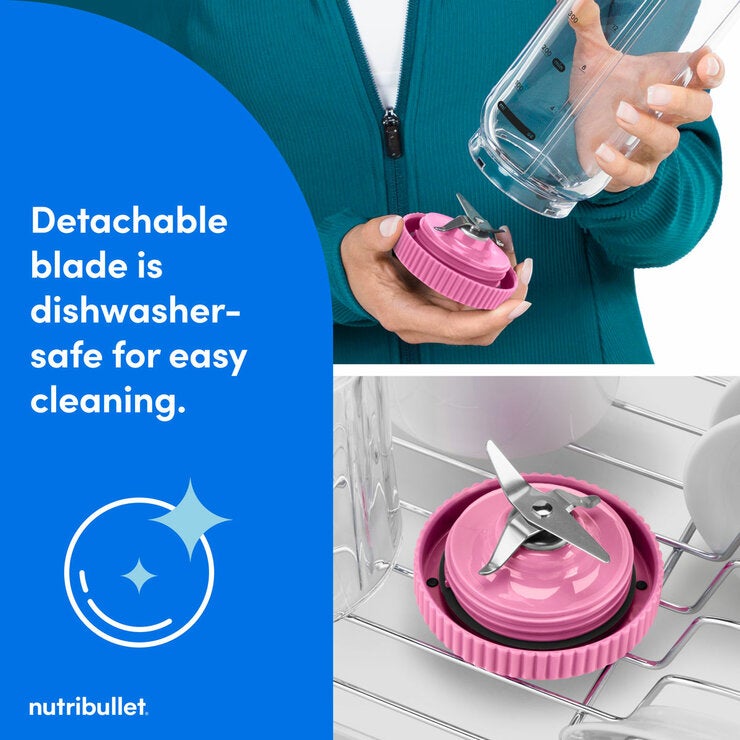 Lifestyle image showing detachable blade suitable for dishwashing