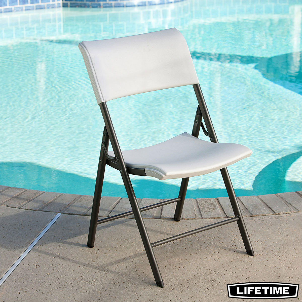 lifetime folding chair light commercial  pack of 4  costco uk