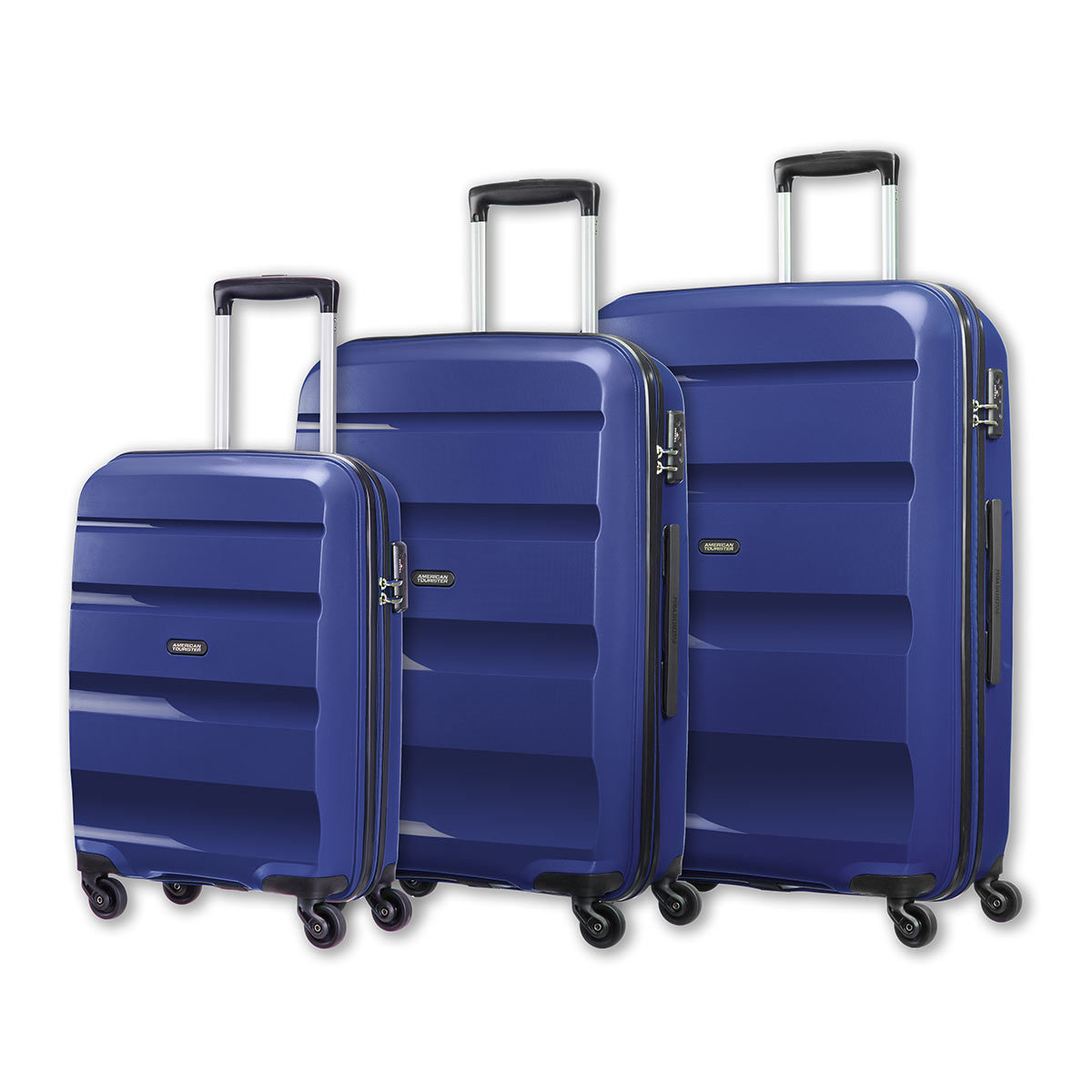 American Tourister Bon Air 3 Piece Hardside Suitcase Set, Blue | Costco UK