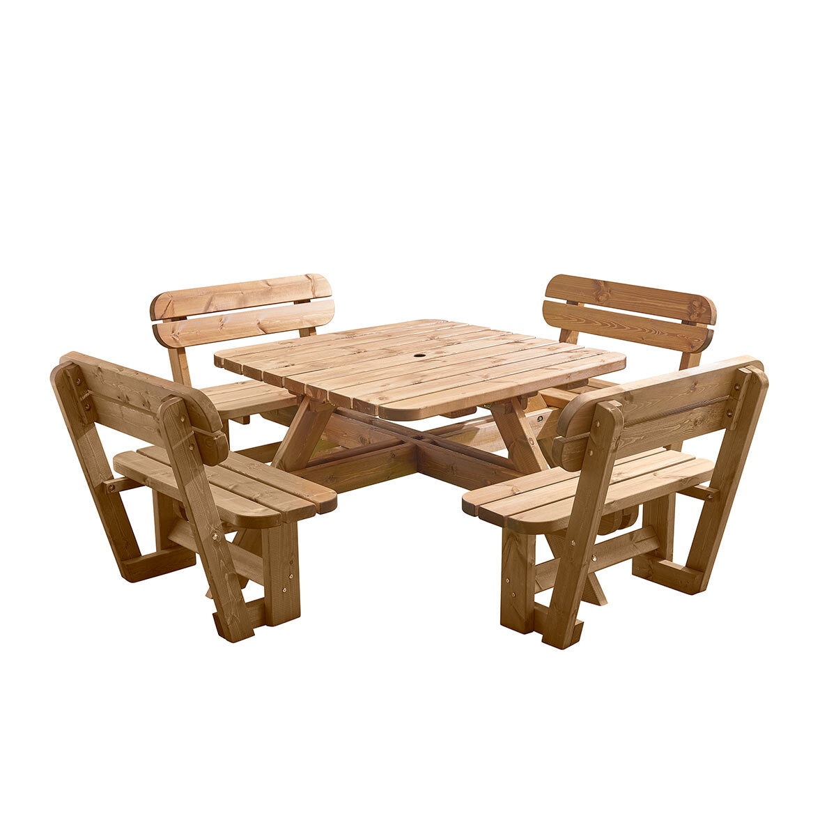 Anchor Fast 8 Seater Pine Wood Picnic Table