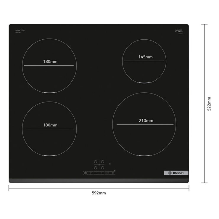 Bosch Series 4 PIE631BB5E 60cm Touch Control Induction Hob in Black