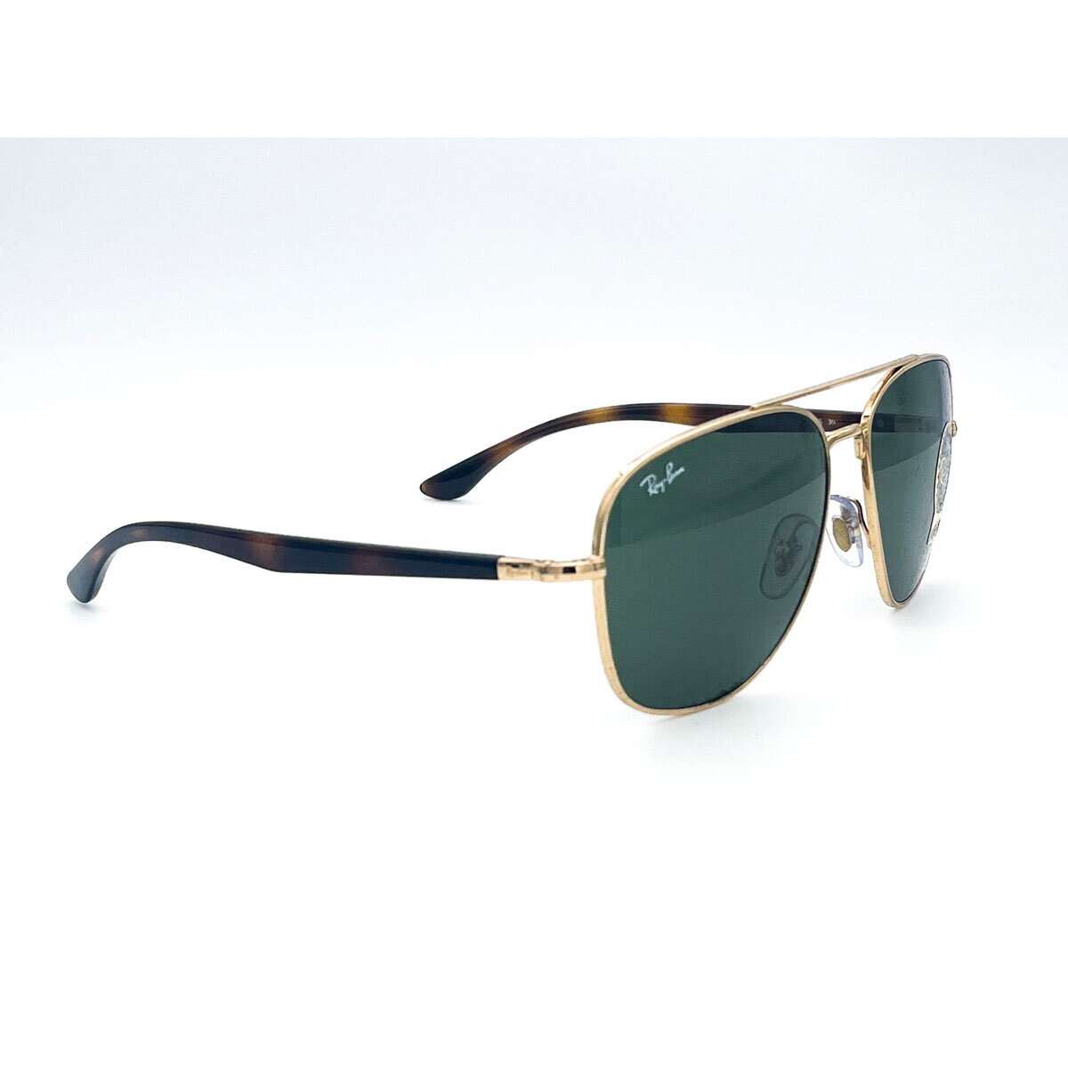 Ray-Ban Gold Sunglasses With Green Lenses, RB3683 001/31