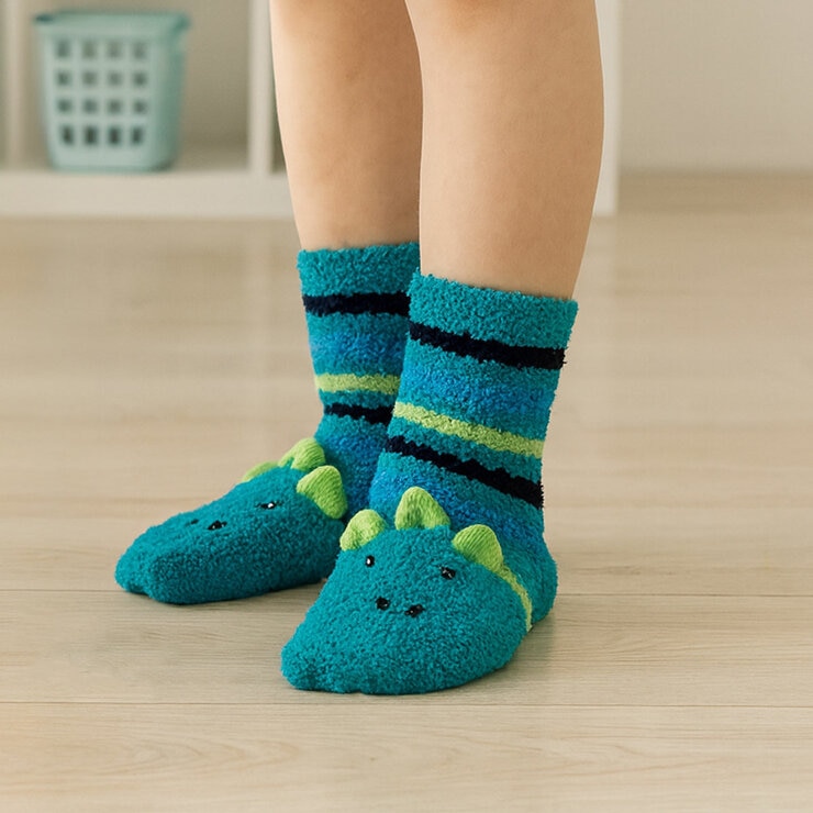 Totes Toastie Kids Socks, 4 Pack in Dinosaur