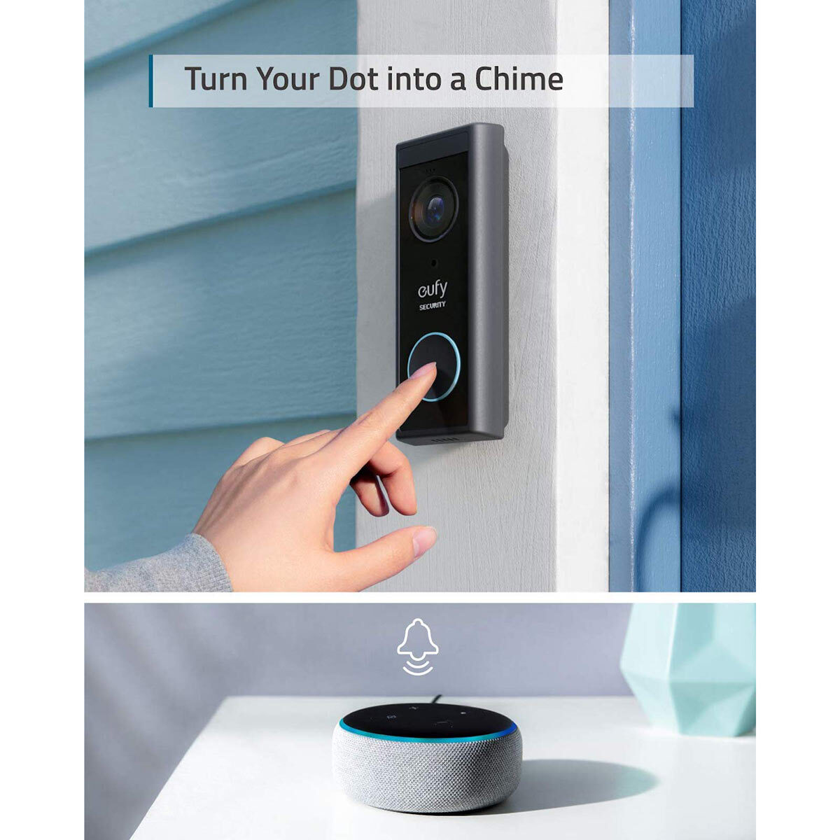 eufy 2K Video Battery Doorbell with HomeBase 2 16GB Local