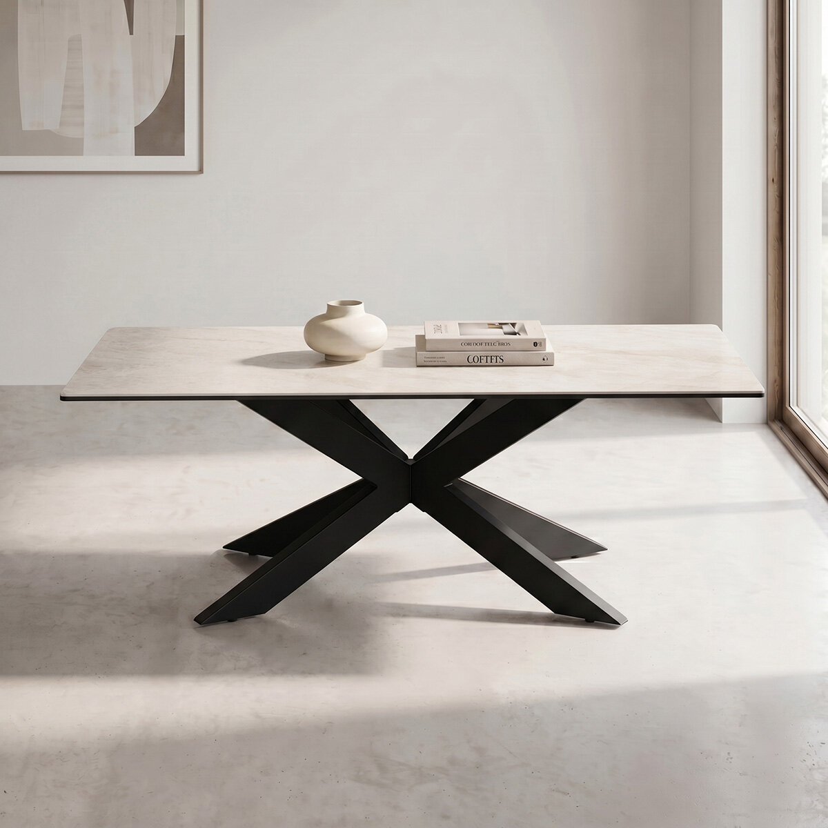 Indus Valley Arden Sand Ceramic Coffee Table
