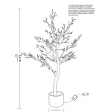 Buy 7ft Potted Brown Flocked Tree Dimensions Image at Costco.co.uk