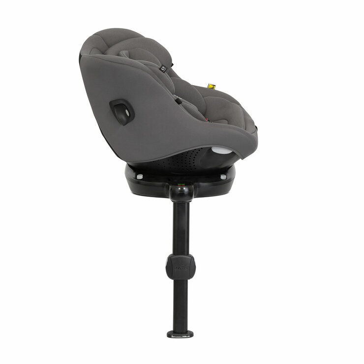 Studio image of the Joie I-Pivot Car Seat from the side, upright Studio image of the Joie I-Pivot Car Seat from the side, upright