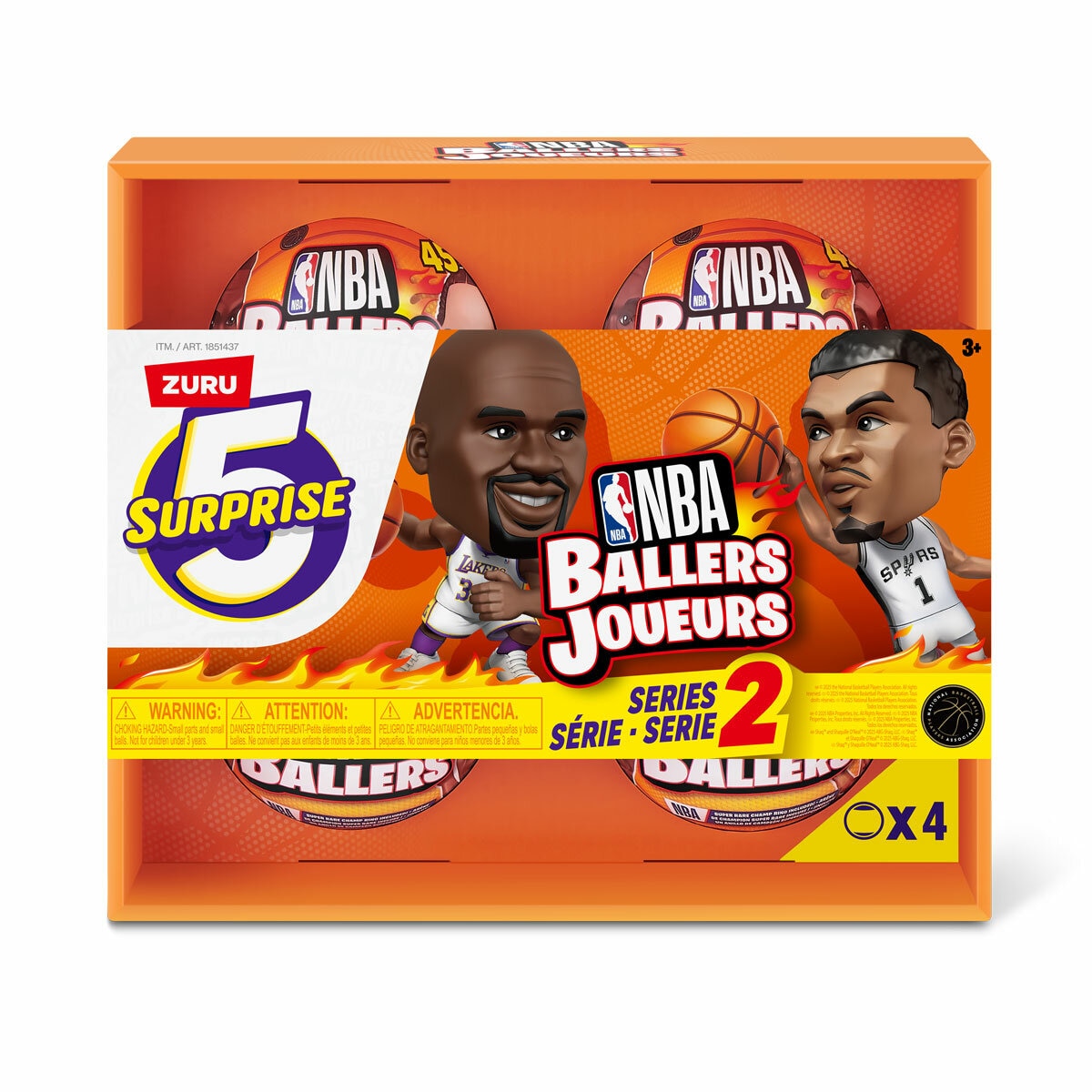 5 Surprise NBA Ballers Series 2 4 PACK by ZURU (3+ Years)