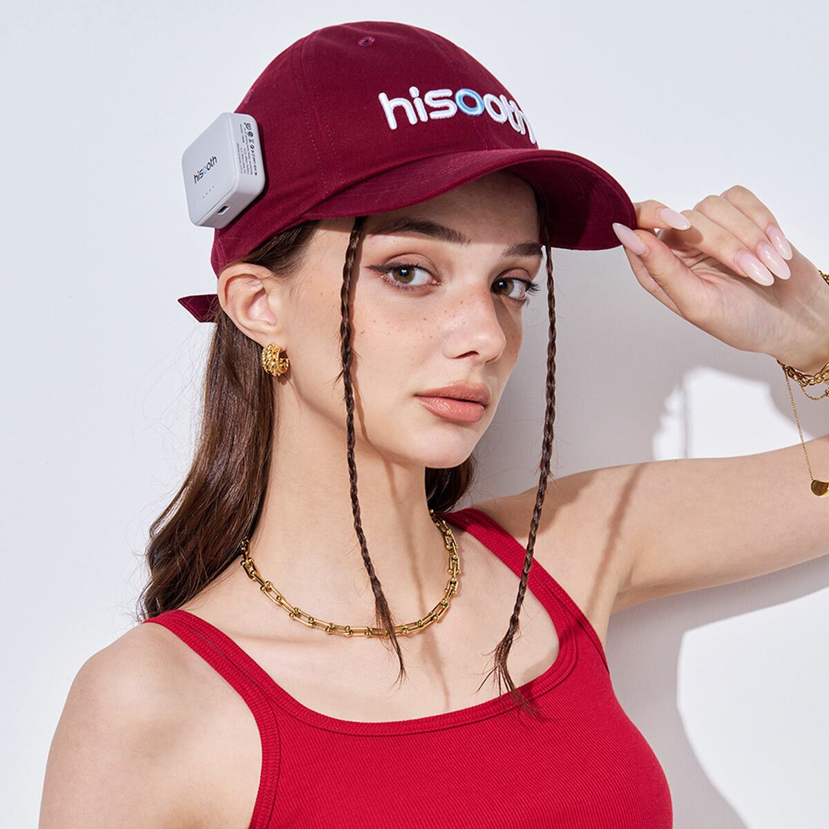 Hisooth H3 Hair Regrowth Scalp Massage Cap with LED Light in Burgundy, size Small Hisooth H3 Hair Regrowth Scalp Massage Cap with LED Light in Burgundy, size Small