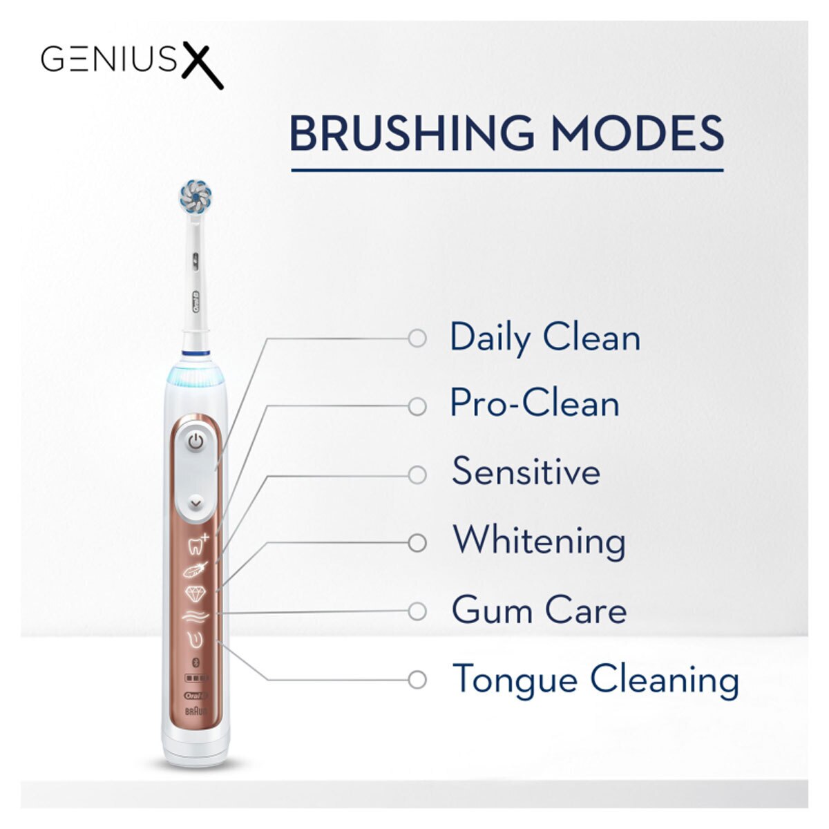 OralB Genius X Rose Gold Electric Toothbrush Costco UK
