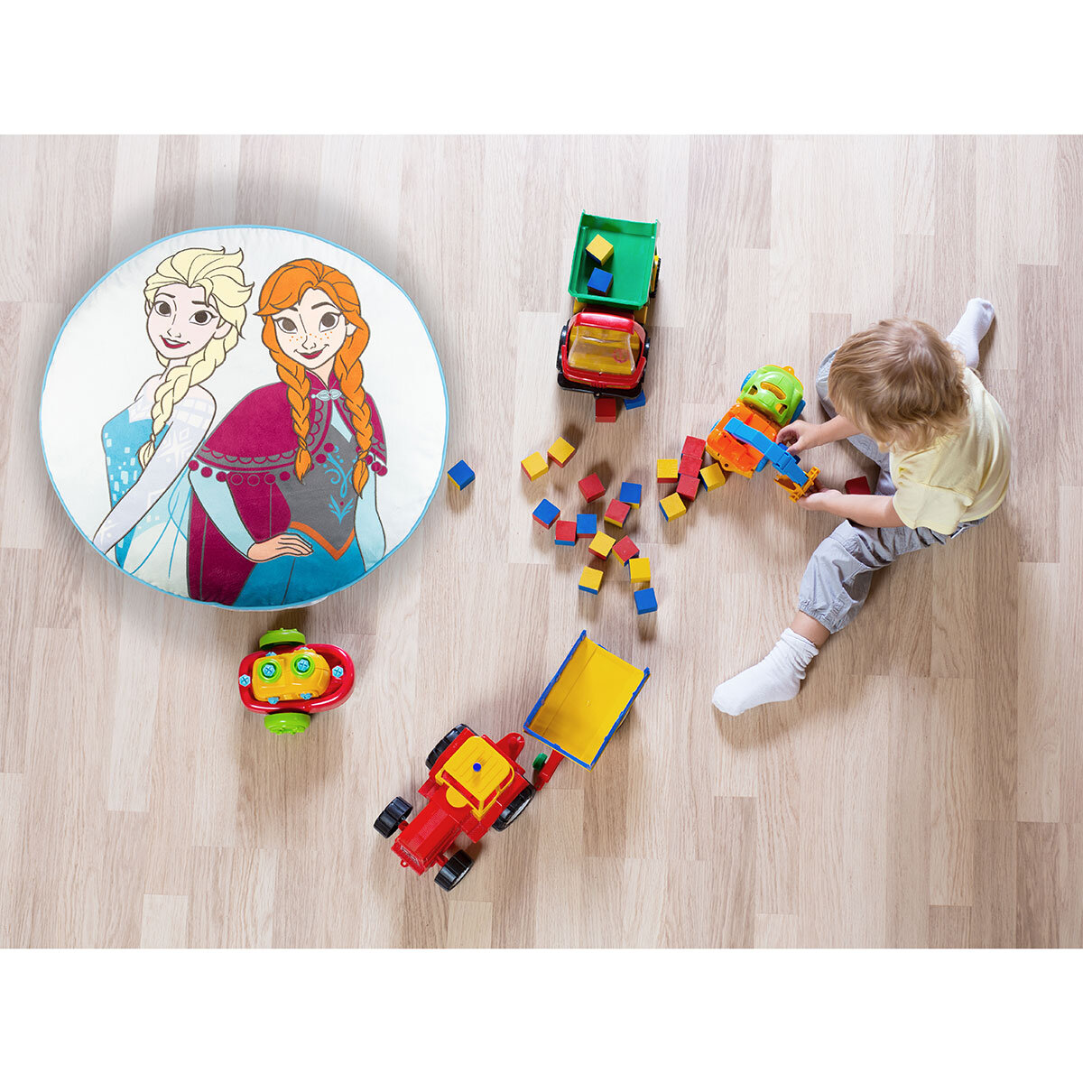 Disney Character Embroidered Round Floor Cushion 66 cm, in 3 Designs