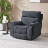 Atlanta Grey Cord Fabric Power Recliner Armchair