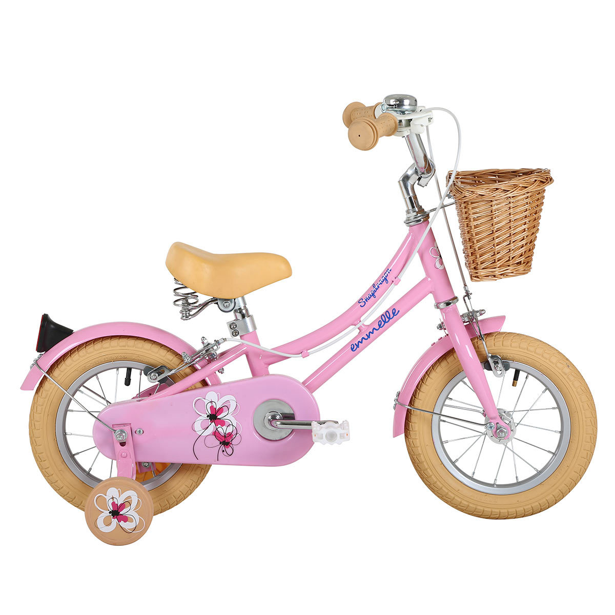 Emmelle 12" (30.5cm) Girls Heritage Snapdragon Bike in Pink/Biscuit
