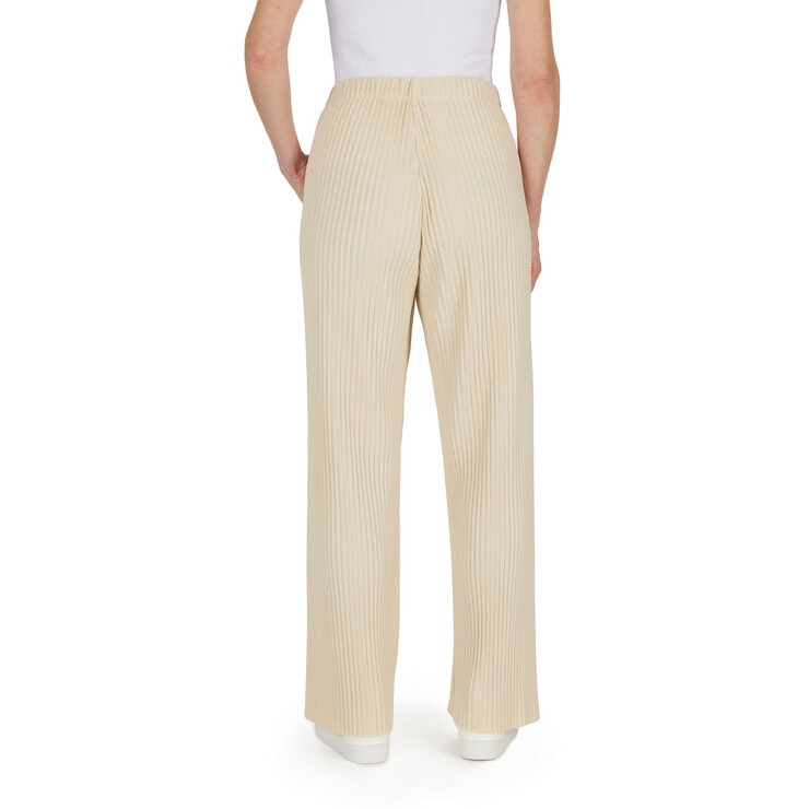 Teddi Rose Ladies Plisse Pull On Trousers in Cream