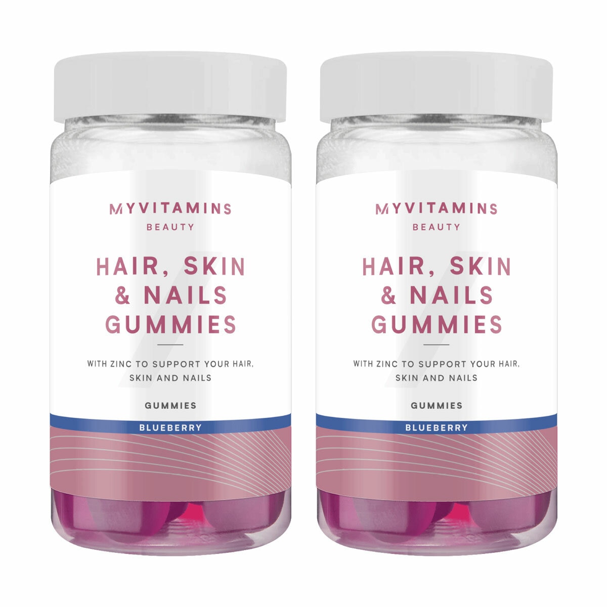 MyVitamins Hair, Skin & Nails Gummies Blueberry, 2 x 120 Count