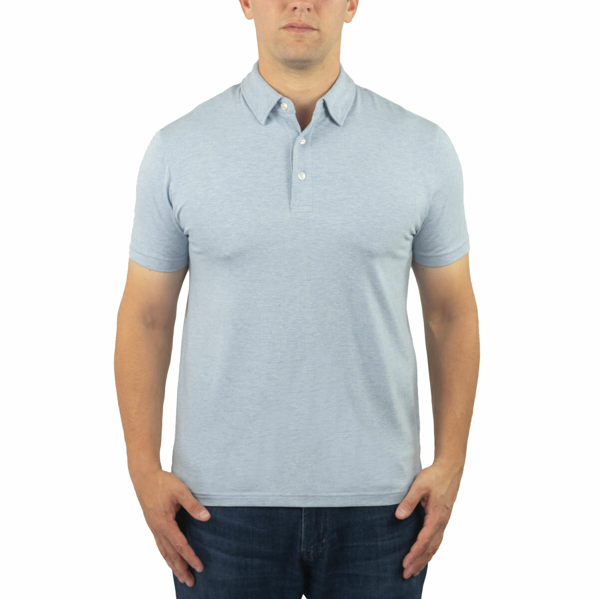 Jachs Men's Pima Blend Polo Shirt in Blue