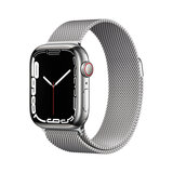 Buy Apple Watch Series 7 GPS + Cellular, 41mm Silver Stainless Steel Case with Silver Milanese Loop, MKHX3B/A at costco.co.uk