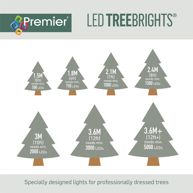Premier 1500 LED TreeBrights String Lights with Timer Premier 1500 LED TreeBrights String Lights with Timer