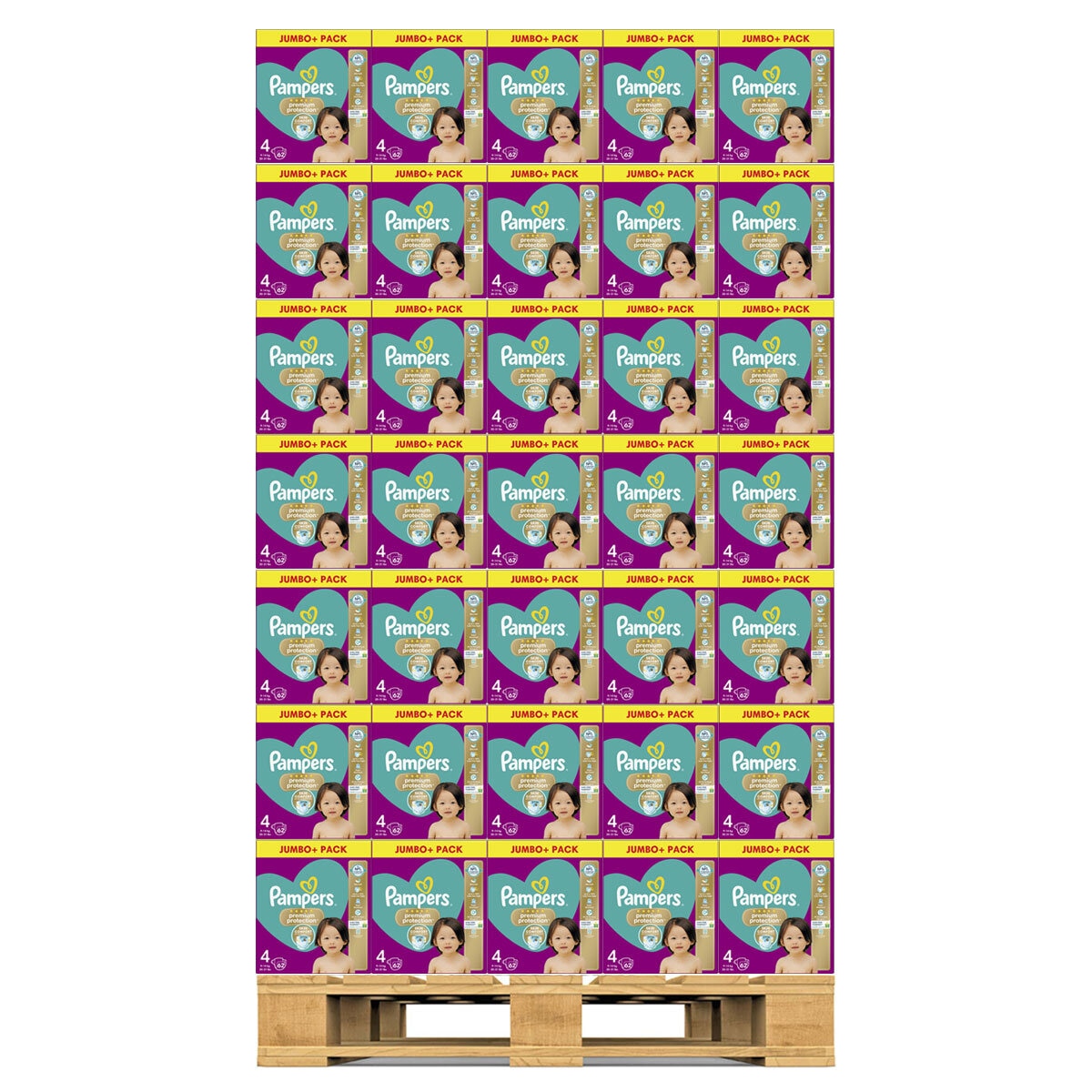 Pampers Premium Protect Size 4, 119 x Jumbo+ 62 Pack