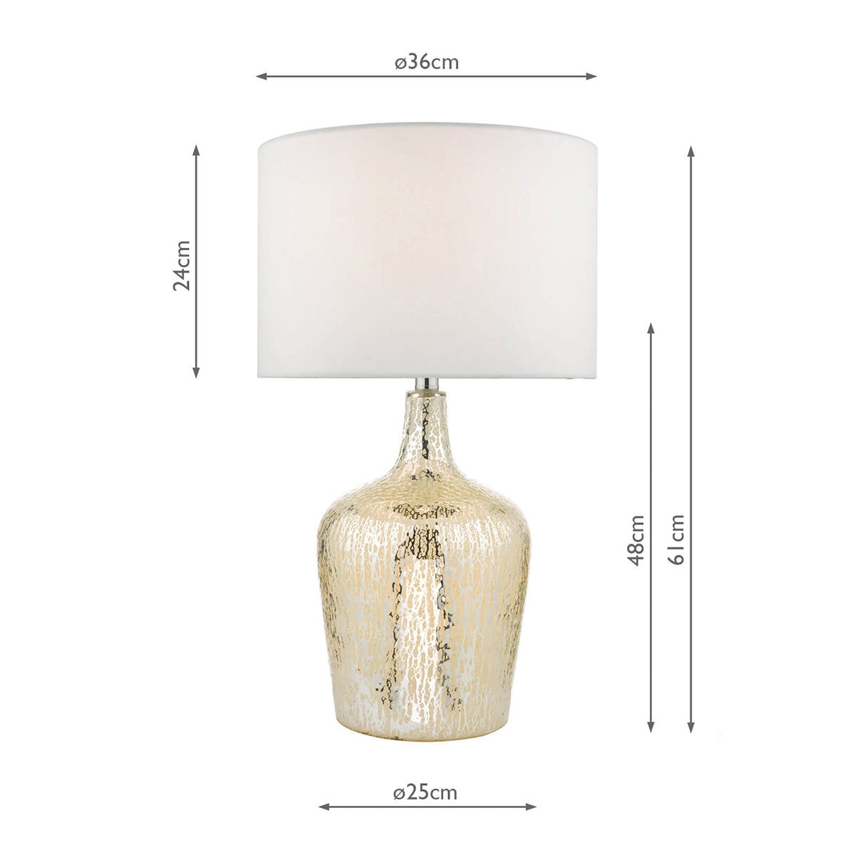 Line Drawing of Dar Lighting Lolek Table Lamp