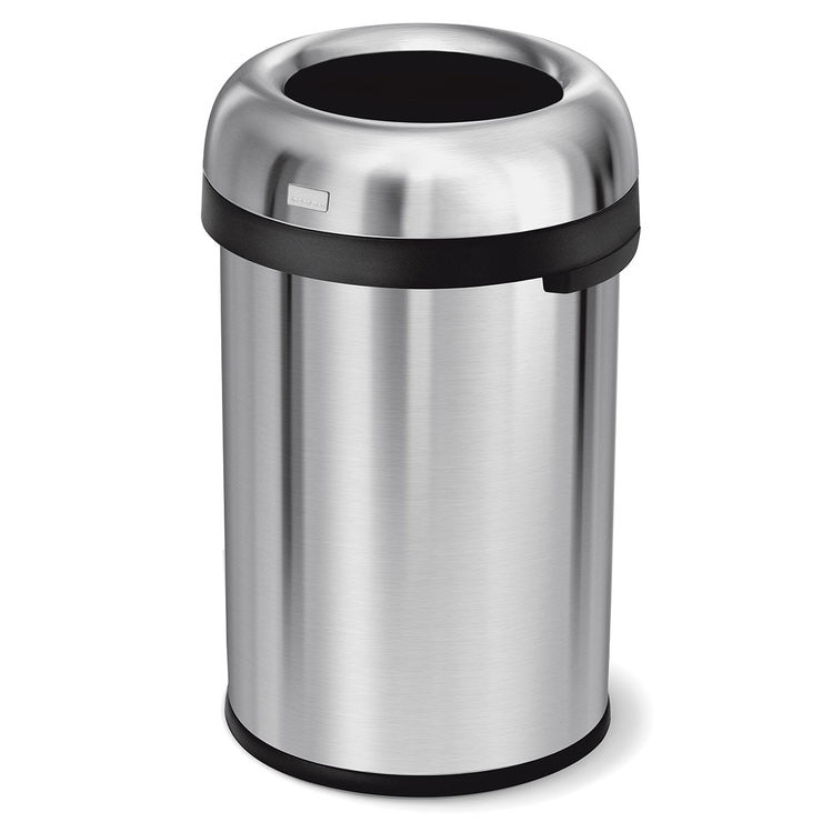 simplehuman 115 Litre Stainless Steel Open Bullet Bin Costco UK