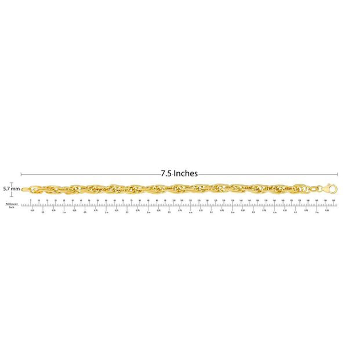 14ct Yellow Gold Multi Link Twist Bracelet