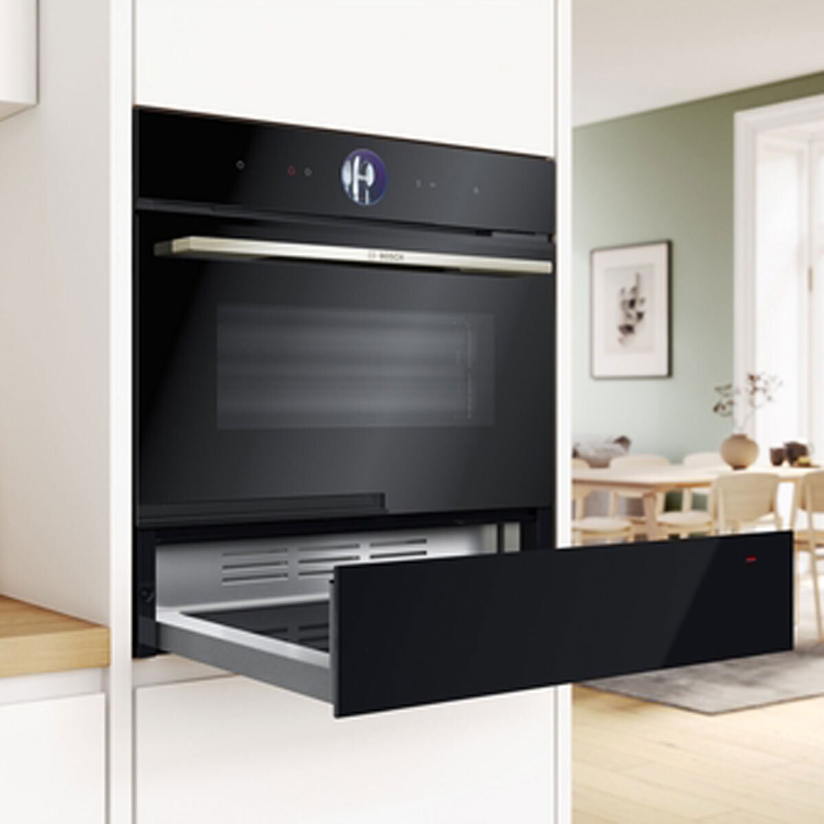 Bosch Series 8 BIC7101B1B, Built-in Warming Drawer, in Black