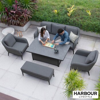Harbour Lifestyle Luna 5 Piece Patio Set with Rising Table + Cover
