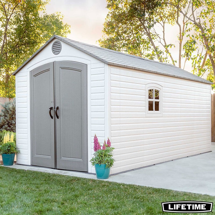 Lifetime 8ft X 15ft 2 4 X 4 5m Storage Shed Costco Uk