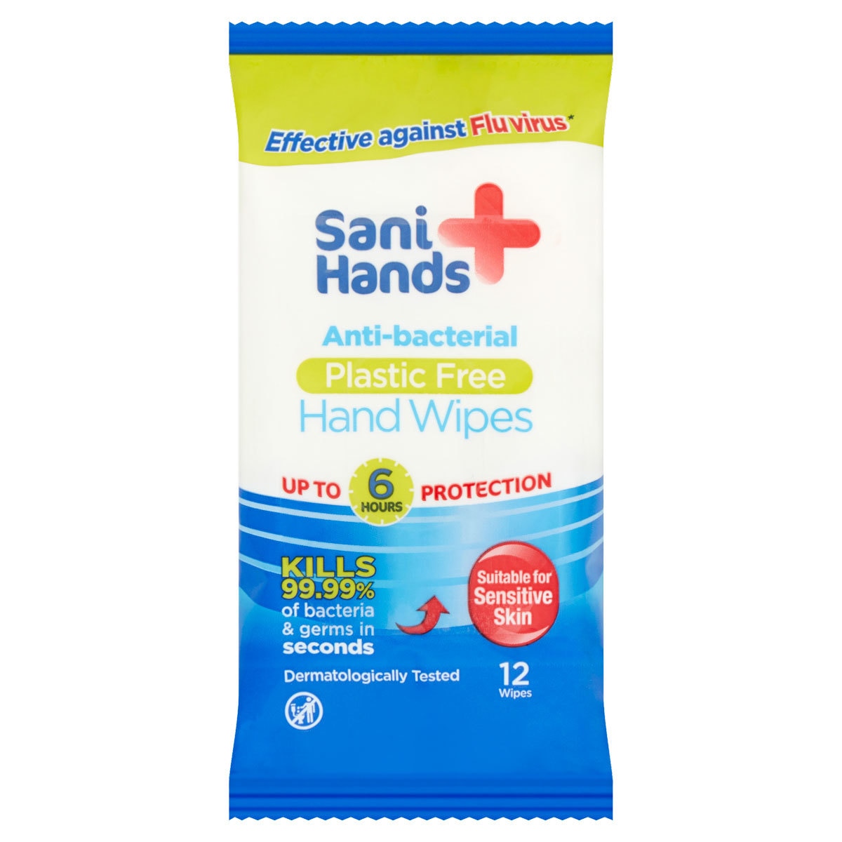 Sani Hands Antibacterial Hand Wipes, 10 x 12 Wipes