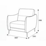 Nicoletti Jupiter Grey Leather Armchair