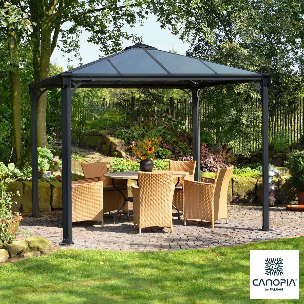 Palram Canopia Palermo 9ft 8" x 9ft 8" (3 x 3m) Gazebo