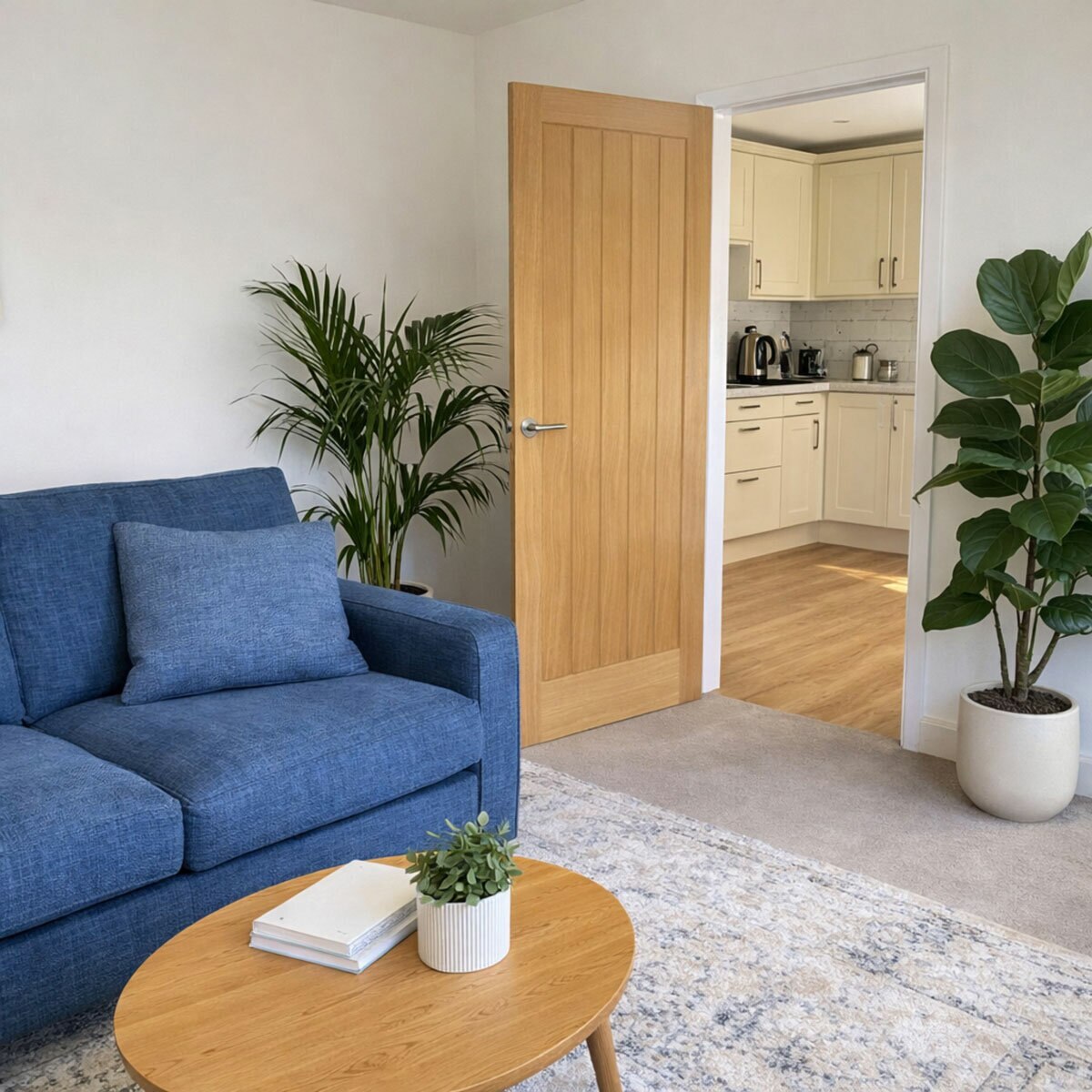 Mendes Internal Prefinished Internal Door - Oak Wiltshire in 3 Sizes