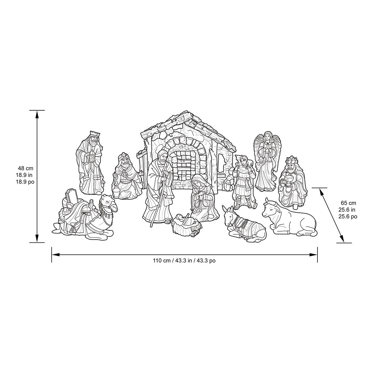 Buy KS Nativity Set Dimensions Image at Costco.co.uk