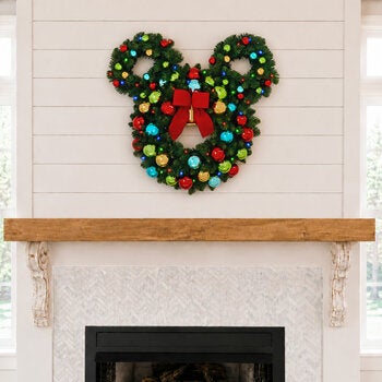 30 Inch Pre-Lit Mickey Figural Christmas Wreath