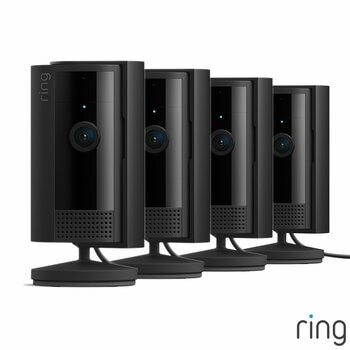 Ring Wired Indoor Camera 4 Pack in Black