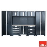 Hilka Garage Pro+ 24 Gauge Steel 9 Piece Cabinet Set