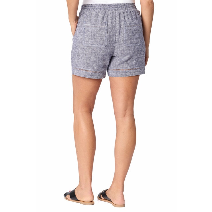 Briggs Ladies Linen Short in Navy, Medium