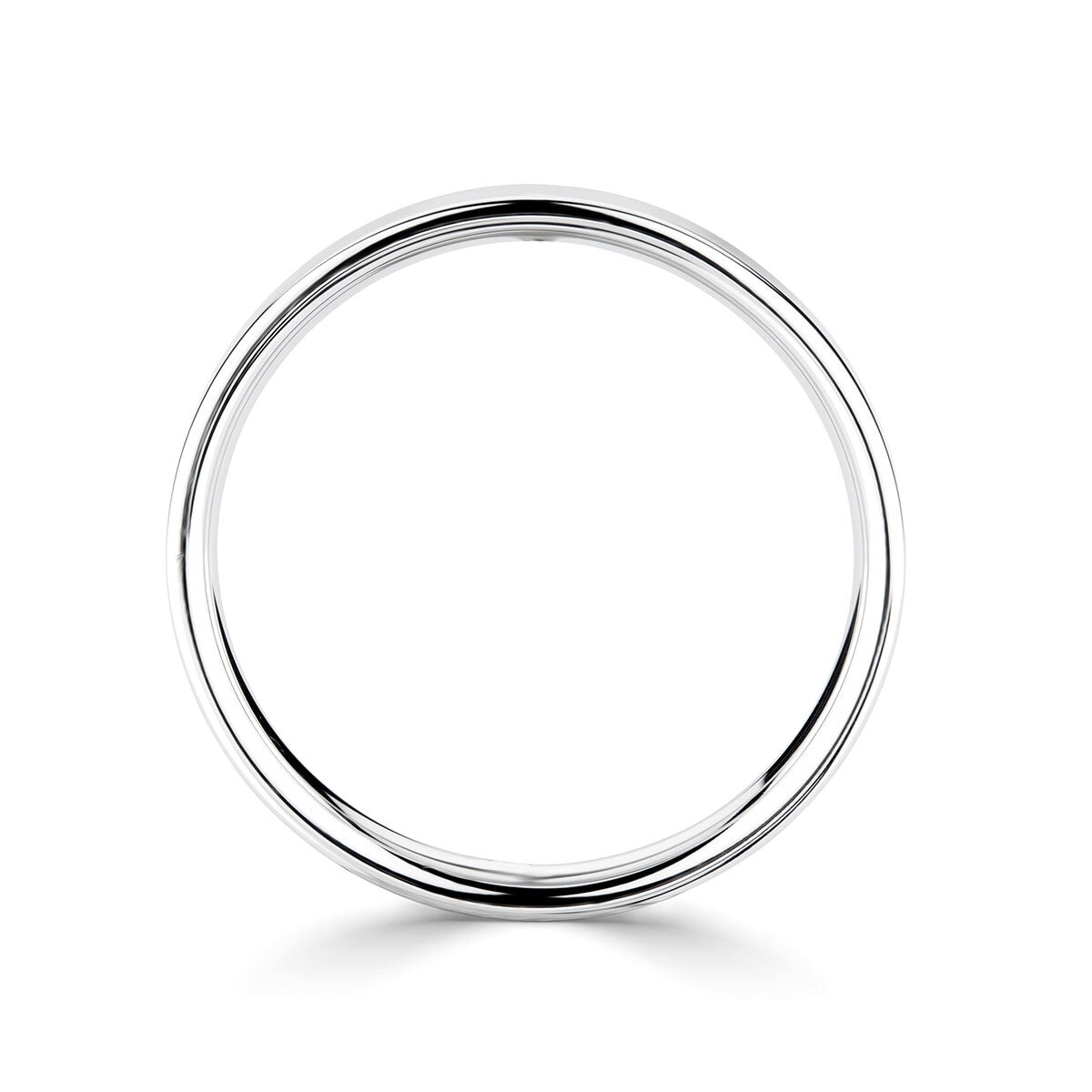 2.5mm Basic Light Court Wedding band. Platinum