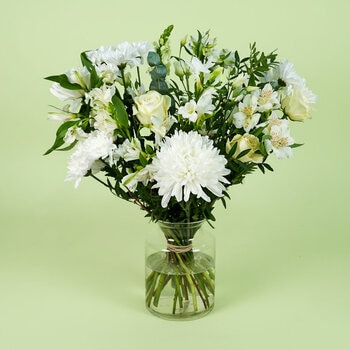 21 Stem White Embrace Mixed Flower Bouquet