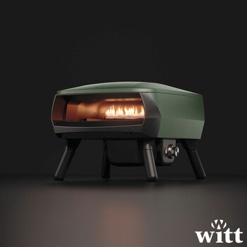 Witt Piccolo Rotante Gas Powered 13" Pizza Oven 5 Piece Bundle in Green