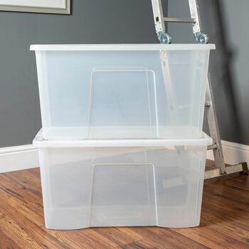 Wham 110 Litre Crystal Box & Lid - 3 Pack