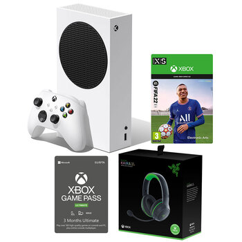 Xbox Series S Console with FIFA 22, Razer Kaira Headset & Xbox Game Pass Ultimate 3 Month Subscription