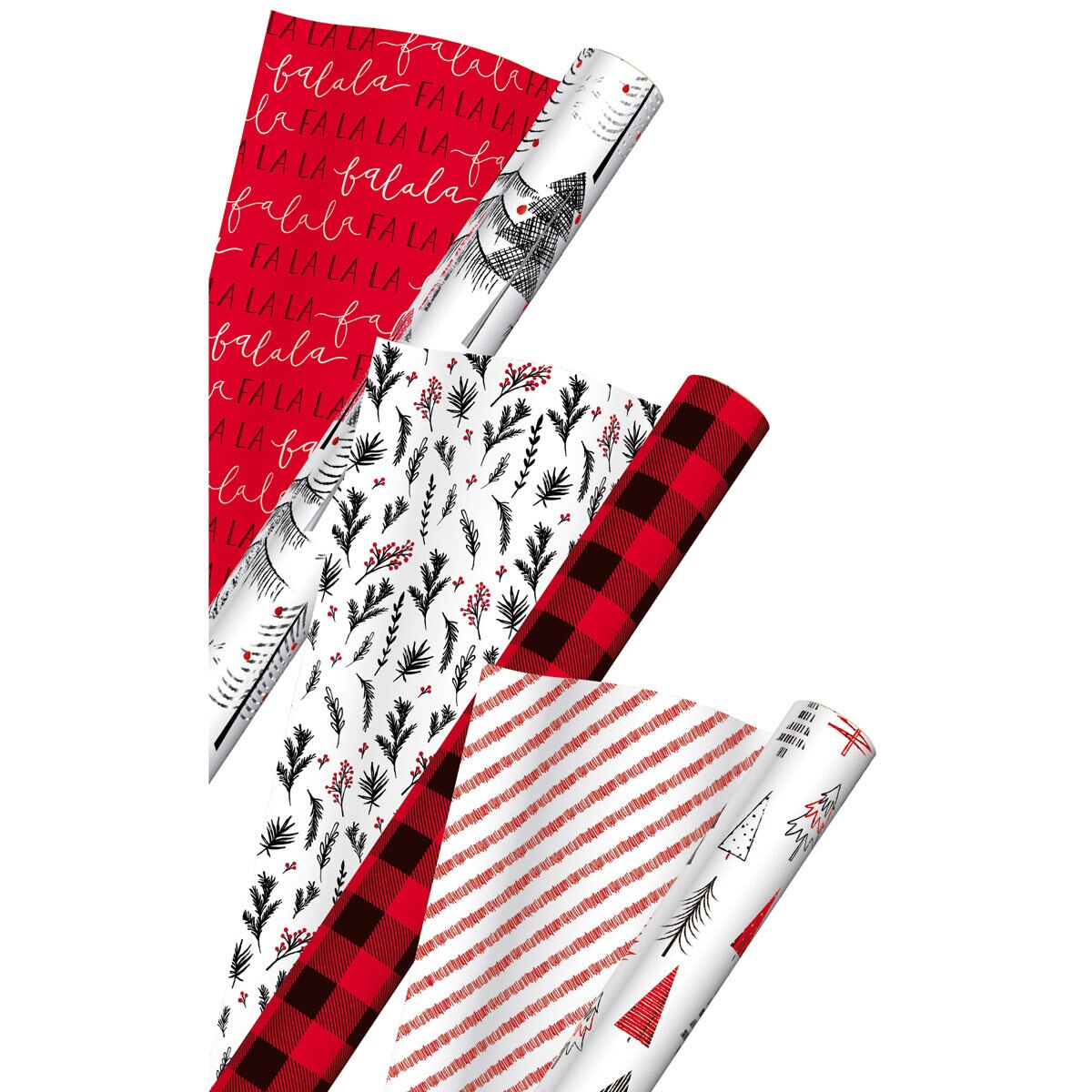 Buy KS Red White Black Wrapping Paper Closeup2 Image at Costco.co.uk
